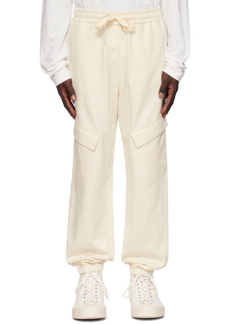 Jil Sander Off-White Drawstring Cargo Pants