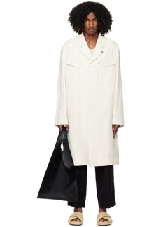 Jil Sander Off-White Flap Pocket Coat