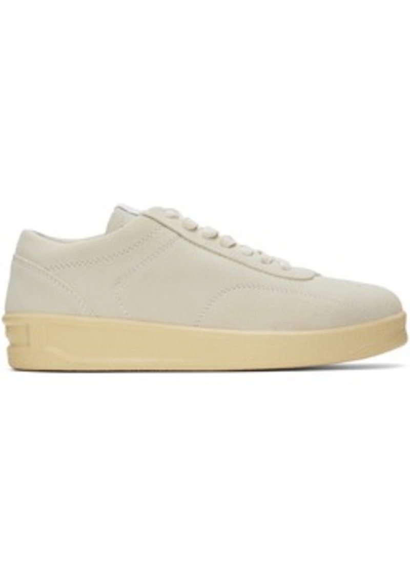 Jil Sander Off-White Lace-Up Sneakers