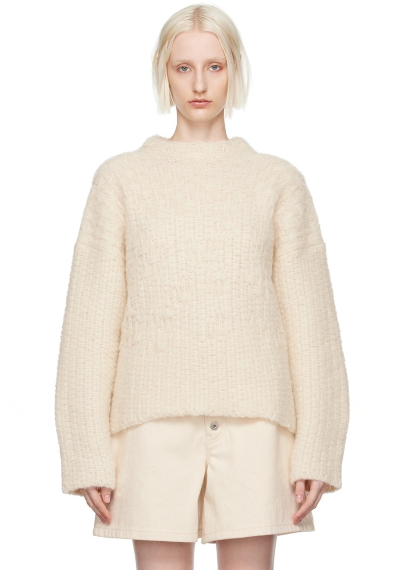 Jil Sander Off-White Mock Neck Sweater