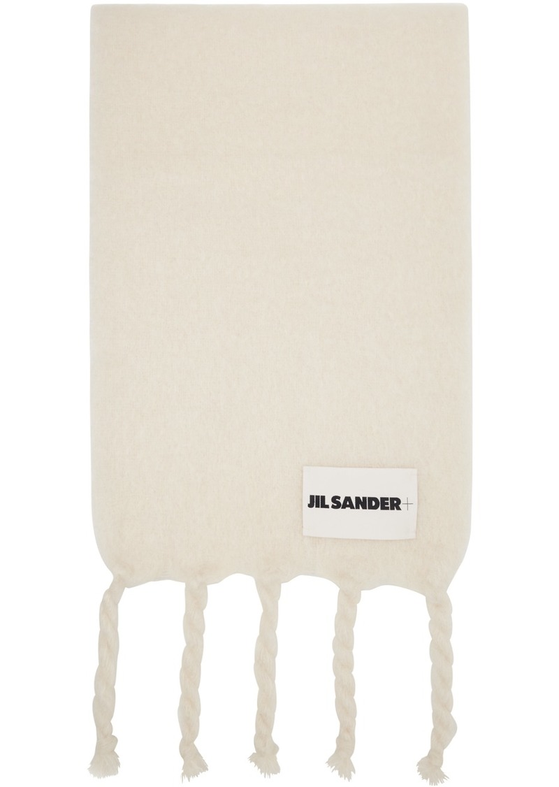 Jil Sander Off-White Mohair Scarf