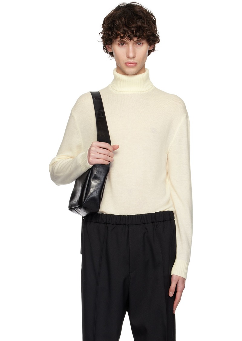 Jil Sander Off-White Roll Neck Turtleneck