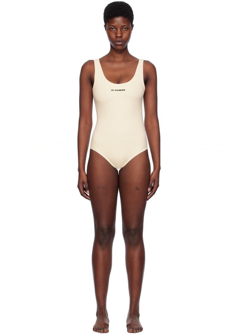 Jil Sander Off-White Scoop Neck Swimsuit