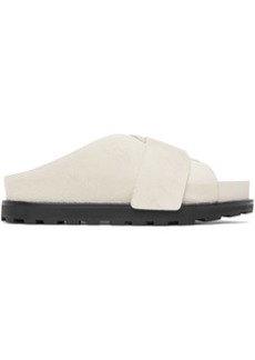 Jil Sander Off-White Velcro Sandals