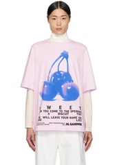 Jil Sander Pink Printed T-Shirt