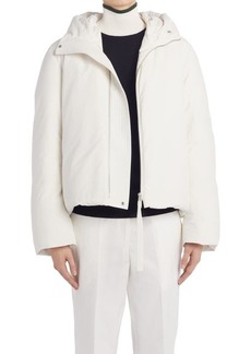 Jil Sander Recycled Down Jacket with Hood in Natural at Nordstrom