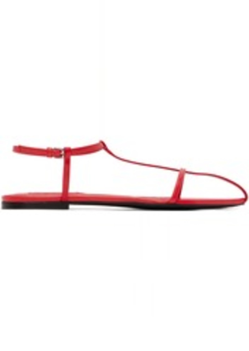 Jil Sander Red Flat Sandals