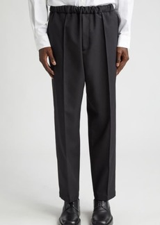 Jil Sander Relaxed Fit Elastic Waist Tapered Leg Ankle Trousers