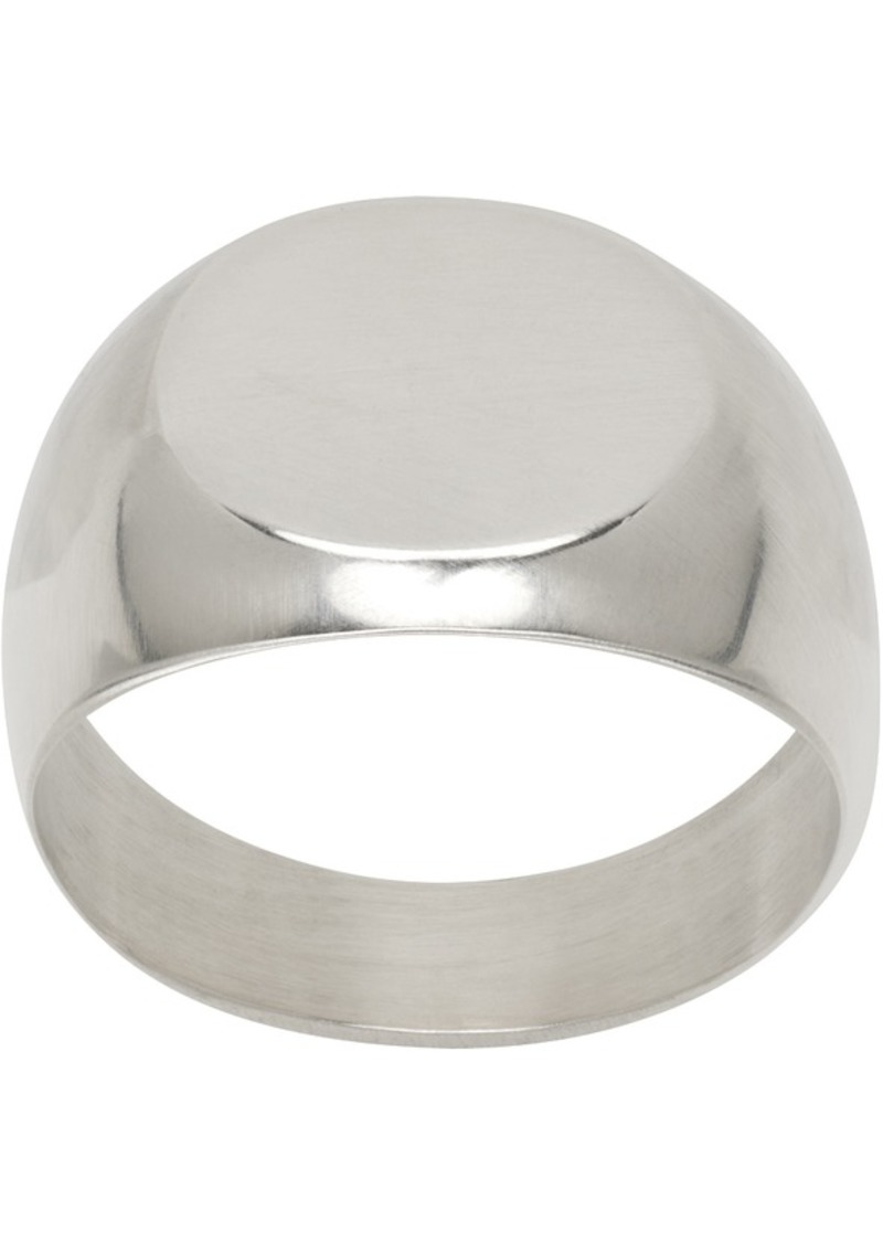 Jil Sander Silver Classic Chevalier Ring