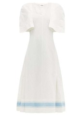 Jil Sander Slit-sleeve cotton-blend dress