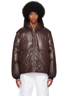 Jil Sander SSENSE Exclusive Brown Down Jacket