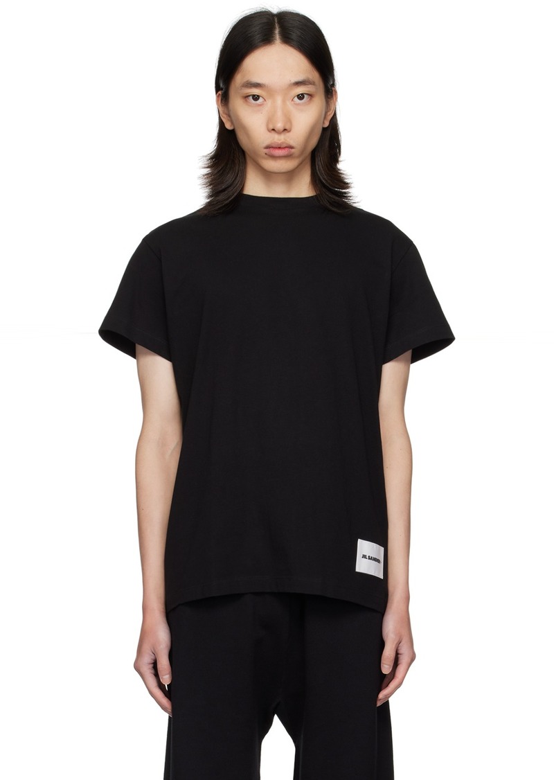 Jil Sander Three-Pack Multicolor Logo Patch T-Shirts