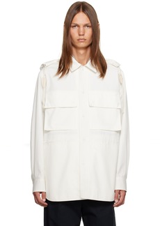 Jil Sander White Button Jacket