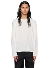 Jil Sander White Crewneck Long Sleeve T-Shirt