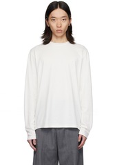 Jil Sander White Crewneck Long Sleeve T-Shirt