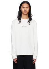 Jil Sander White Oversized Long Sleeve T-Shirt