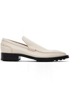 Jil Sander White Pointed Toe Loafers