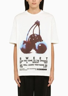 Jil Sander White printed oversize T-shirt