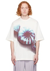 Jil Sander White Printed T-Shirt