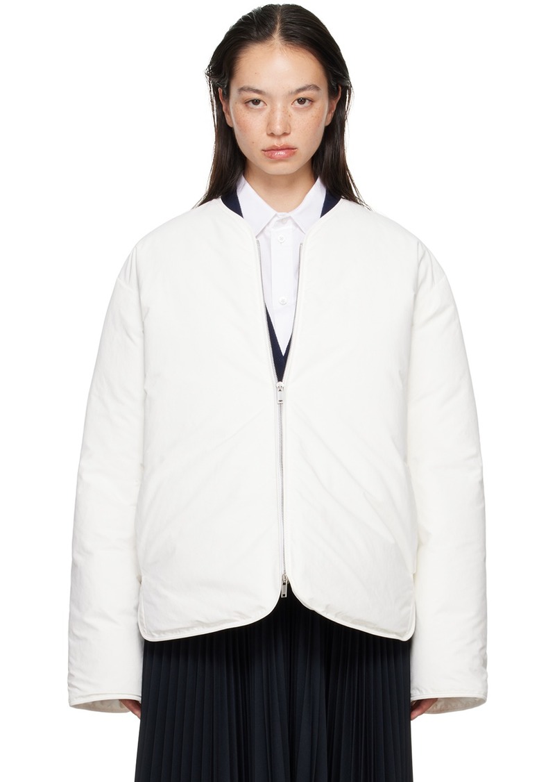 Jil Sander White Vented Down Jacket