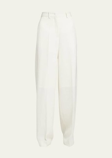 Jil Sander Wide-Leg Tailored Viscose Linen Pants