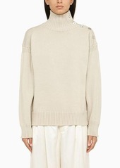 Jil Sander Wide natural-coloured turtleneck