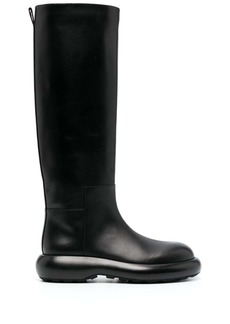 Jil Sander knee-high flat leather boots