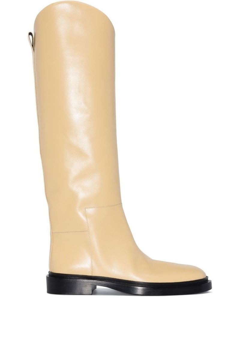 Jil Sander knee-length leather boots