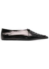 Jil Sander knot-detailing leather ballerina shoes