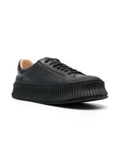 Jil Sander lace-up leather platform sneakers