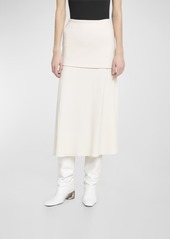 Jil Sander Layered Maxi A-Line Skirt