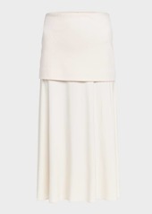 Jil Sander Layered Maxi A-Line Skirt