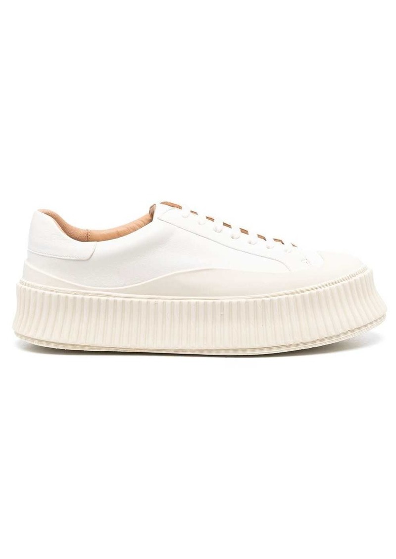 Jil Sander leather flatform sneakers