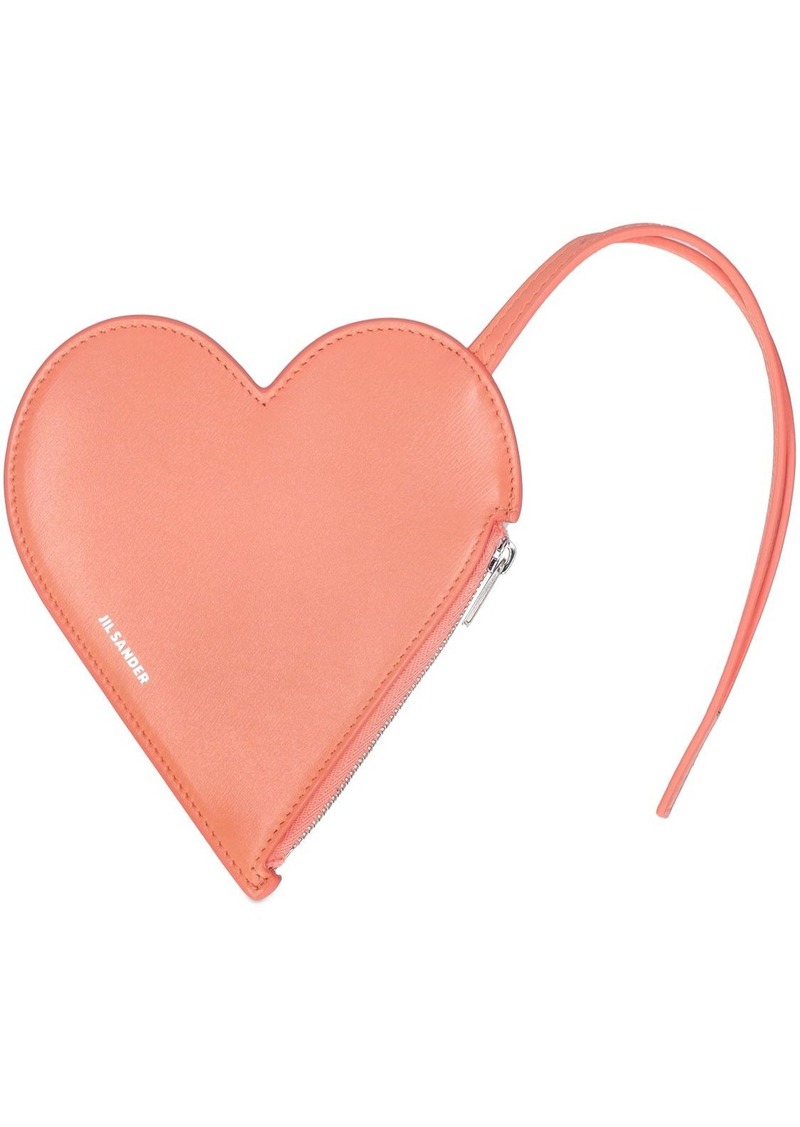 Jil Sander Leather Heart-shaped Pouch