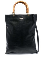 Jil Sander bamboo-handle leather tote bag