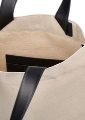 Jil Sander Linen & Canvas Logo Tote Bag