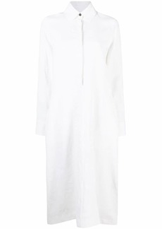 Jil Sander linen long-sleeve shirt dress