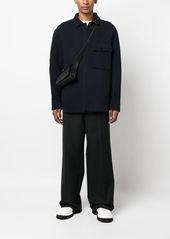 Jil Sander logo-embroidered shirt jacket