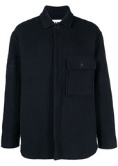 Jil Sander logo-embroidered shirt jacket