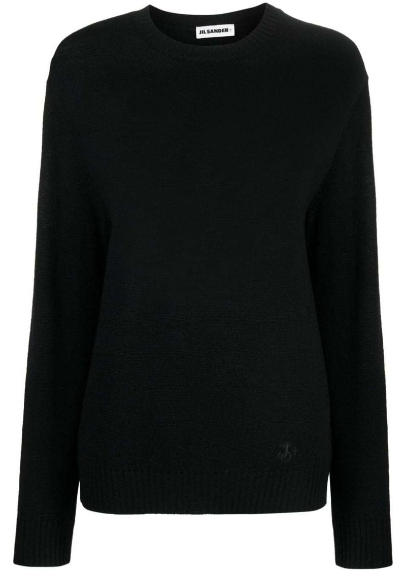 Jil Sander logo-embroidered wool sweatshirt