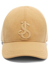 Jil Sander logo-embroidery cashmere baseball cap