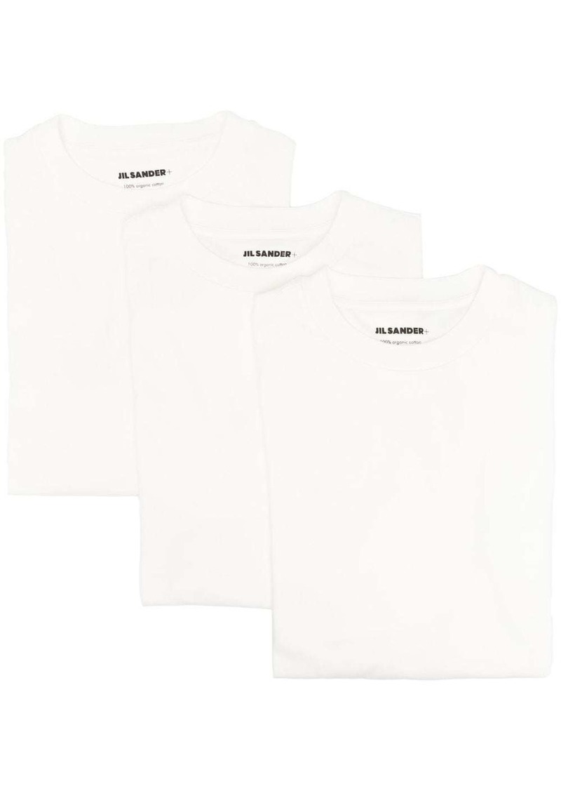 Jil Sander logo-patch crew-neck T-shirt