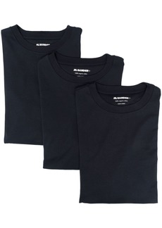 Jil Sander set of 3 logo-patch crew-neck T-shirts