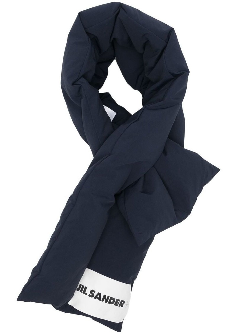 Jil Sander logo-patch down-padded scarf