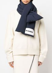 Jil Sander logo-patch down-padded scarf