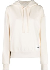 Jil Sander logo-patch drawstring hoodie