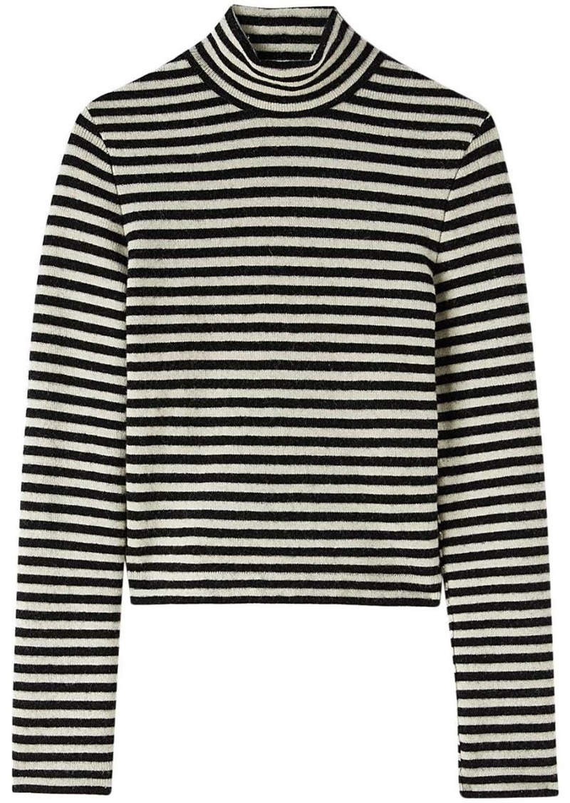 Jil Sander logo-patch stripe-pattern top