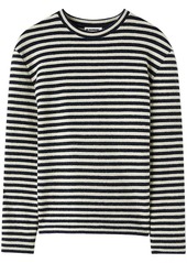 Jil Sander logo-patch striped wool T-shirt