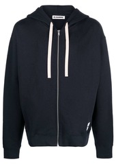 Jil Sander logo-patch zip-up hoodie