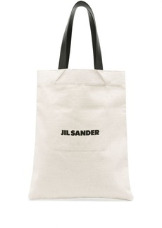 Jil Sander logo-print canvas tote bag
